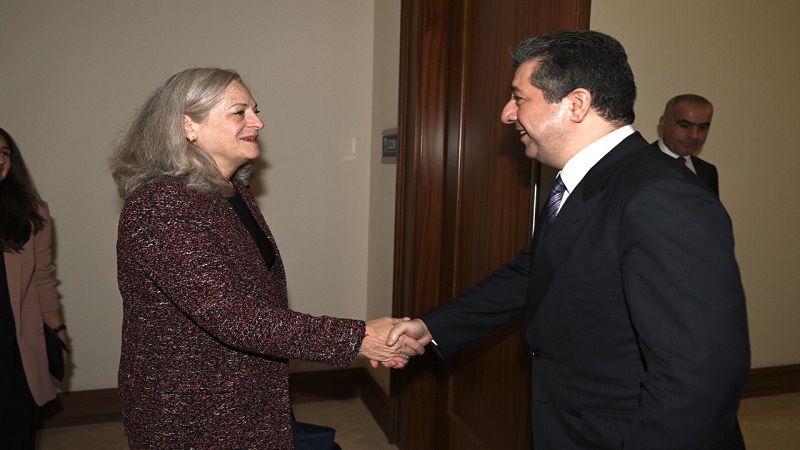 سەرۆک وەزیرانى هەرێمى کوردستان و باڵیۆزى ئەمەریکا لە عێراق کۆبوونەوە